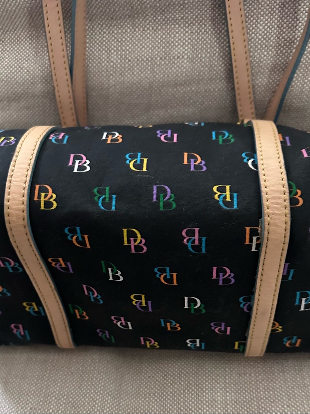 Dooney & Bourke Rainbow Monogram Barrel “It” Bag - Picture 5 of 15